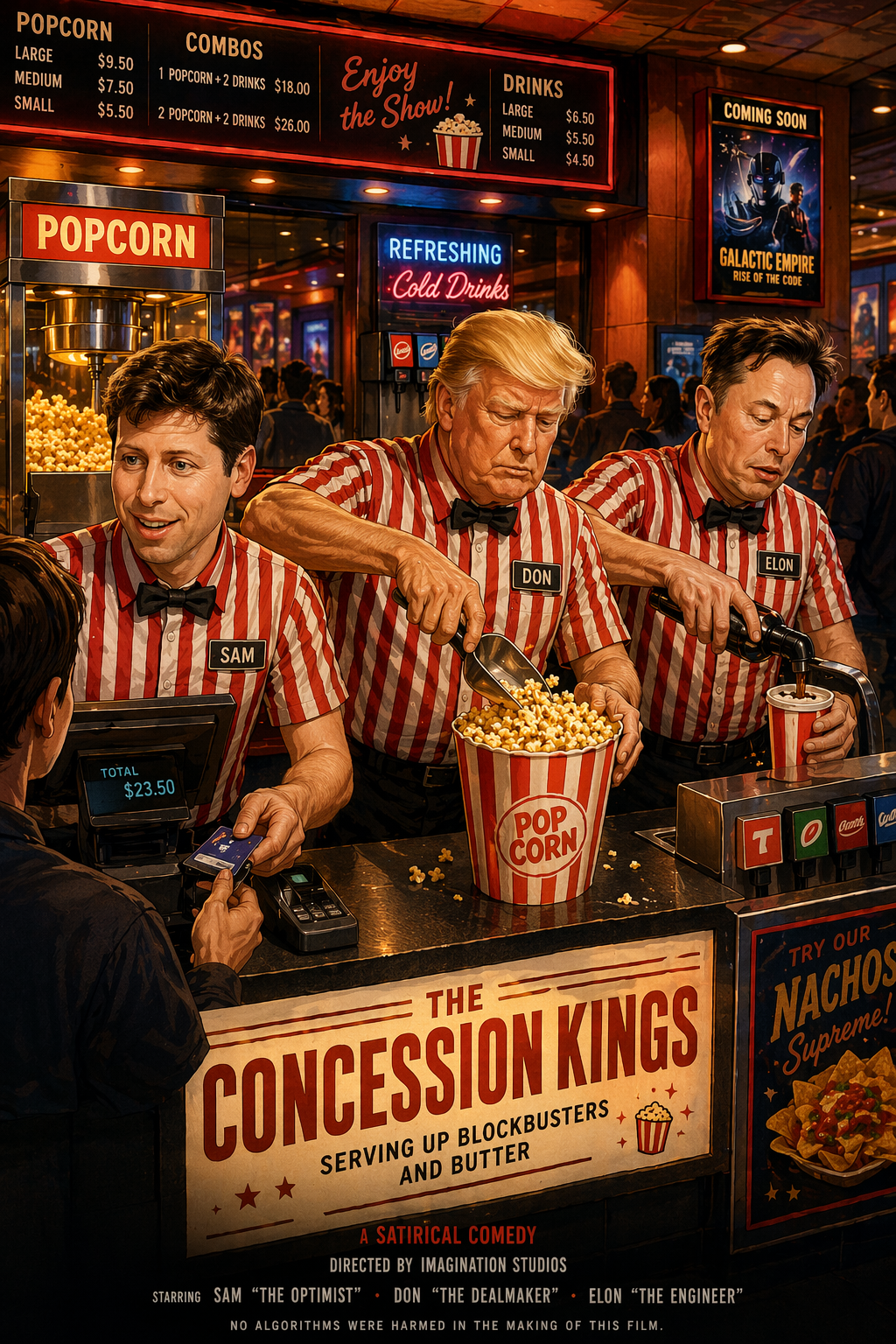 Satirical Concession Stand Illustration